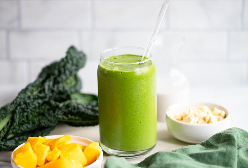 Green protein smoothie for weight loss.