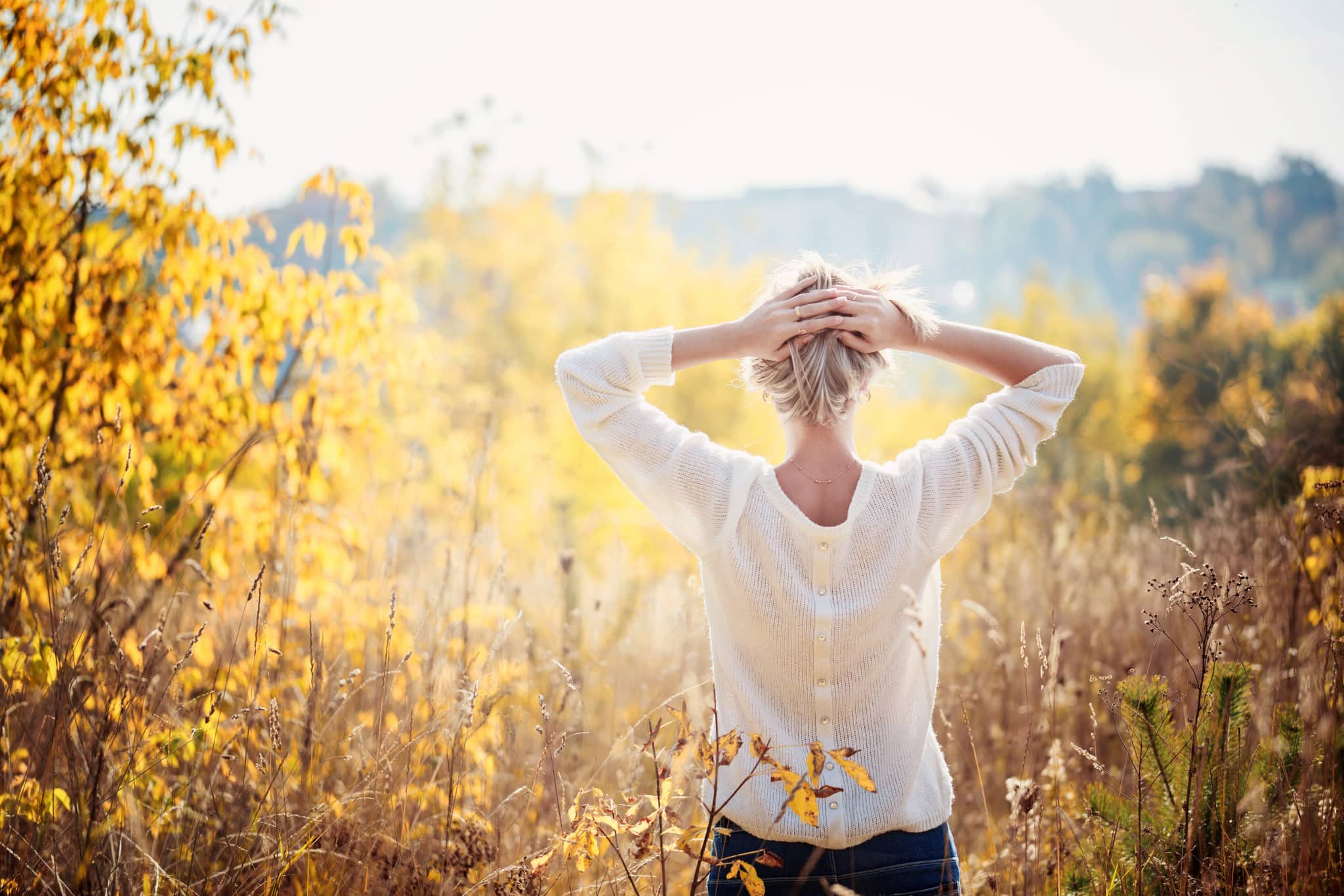 woman in field